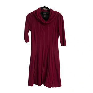 Signature by Robbie Bee red/burg cowl neck sweater dress size small